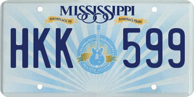 MS license plate HKK599