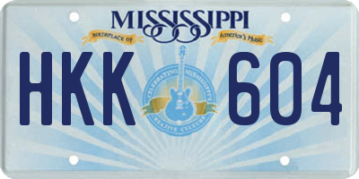 MS license plate HKK604