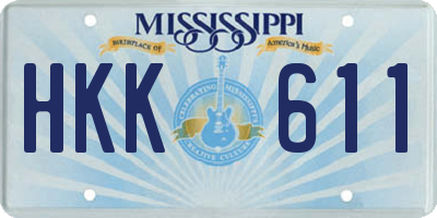 MS license plate HKK611