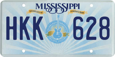 MS license plate HKK628