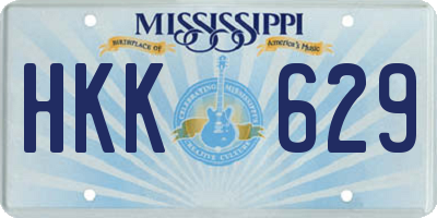 MS license plate HKK629