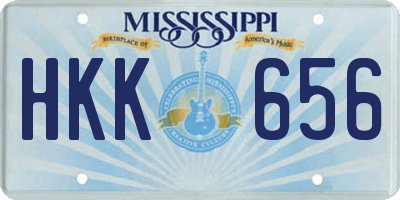 MS license plate HKK656
