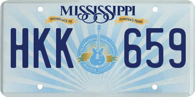 MS license plate HKK659