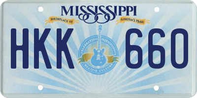 MS license plate HKK660