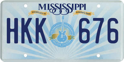 MS license plate HKK676