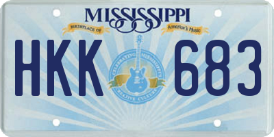 MS license plate HKK683