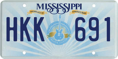 MS license plate HKK691