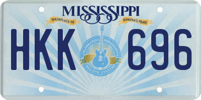MS license plate HKK696