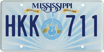 MS license plate HKK711