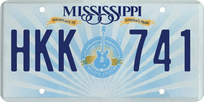 MS license plate HKK741