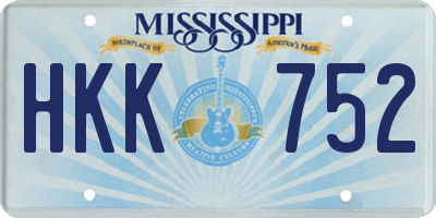 MS license plate HKK752