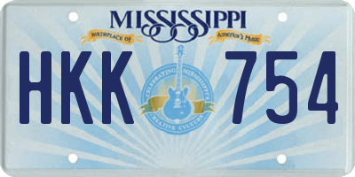 MS license plate HKK754