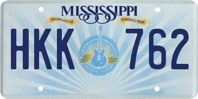 MS license plate HKK762