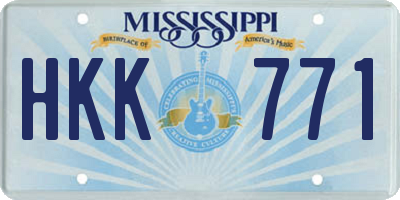 MS license plate HKK771