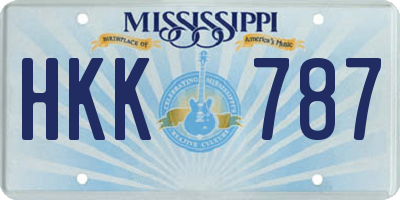 MS license plate HKK787