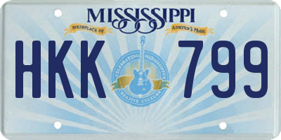 MS license plate HKK799