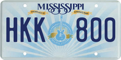MS license plate HKK800