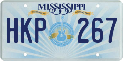 MS license plate HKP267