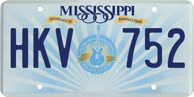 MS license plate HKV752