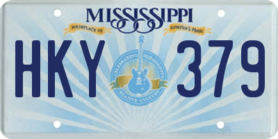MS license plate HKY379