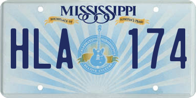MS license plate HLA174
