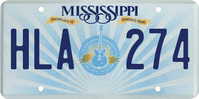 MS license plate HLA274