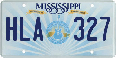 MS license plate HLA327