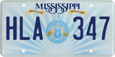 MS license plate HLA347