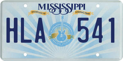 MS license plate HLA541
