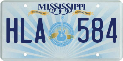 MS license plate HLA584