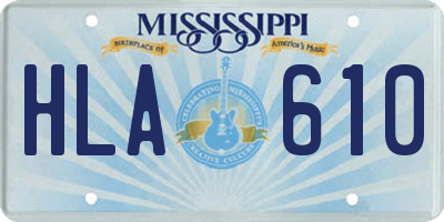 MS license plate HLA610