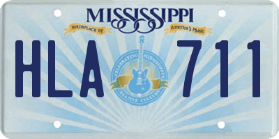 MS license plate HLA711