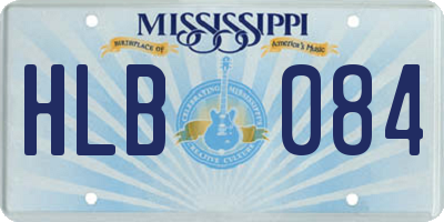 MS license plate HLB084