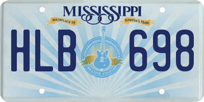 MS license plate HLB698