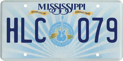 MS license plate HLC079