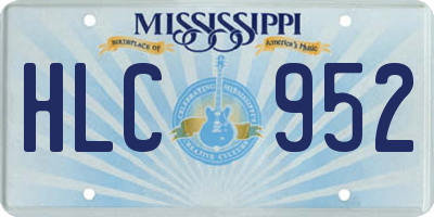 MS license plate HLC952