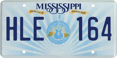 MS license plate HLE164