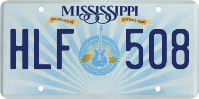 MS license plate HLF508
