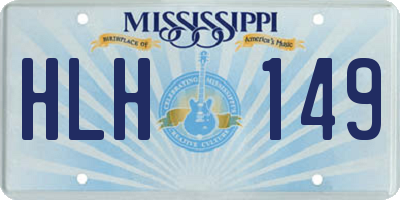 MS license plate HLH149