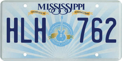 MS license plate HLH762
