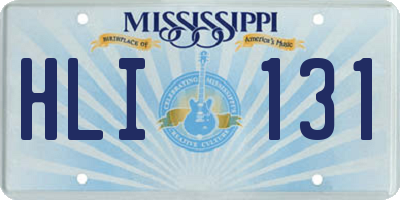 MS license plate HLI131