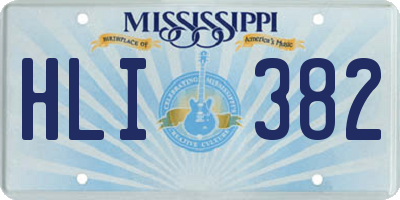 MS license plate HLI382