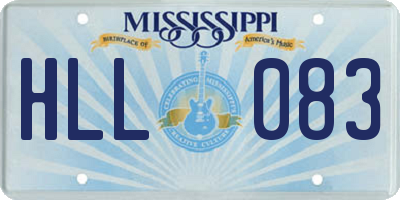 MS license plate HLL083