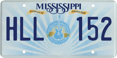 MS license plate HLL152