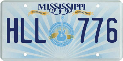 MS license plate HLL776