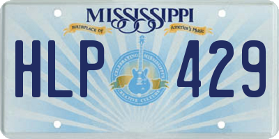 MS license plate HLP429