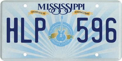 MS license plate HLP596