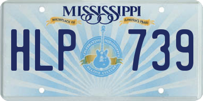 MS license plate HLP739