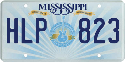 MS license plate HLP823