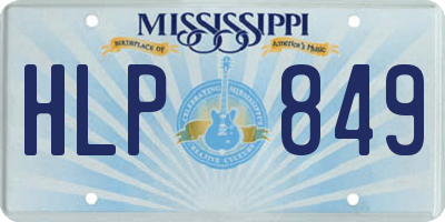 MS license plate HLP849